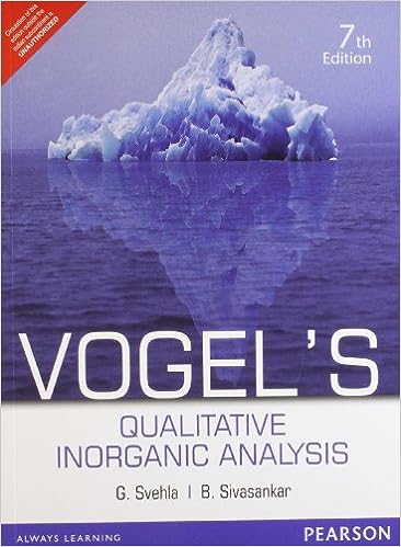 Vogel’s Qualitative Inorganic Analysis, 7e 