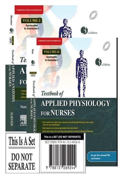 Textbook of Applied Anatomy & Physiology for Nurses, 2-Vol. Set