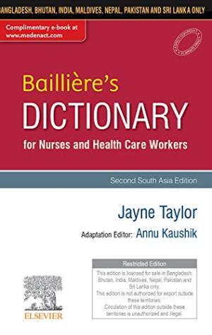 [B9788131256411] Bailliere's Dictionary for Nurses and Health Care Workers: 2nd SAE