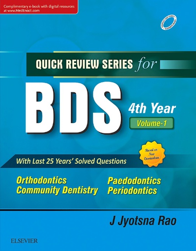 [B9788131248799] Quick Review Series for BDS 4th Year, Vol 1: Orthodontics, Paedodontics, Community Dentistry and Periodontics, 2/e