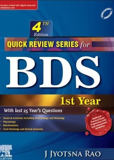[B9788131256022] Quick Review Series for BDS 1st Year (Complimentary e-Book with Digital Resources), 4/e