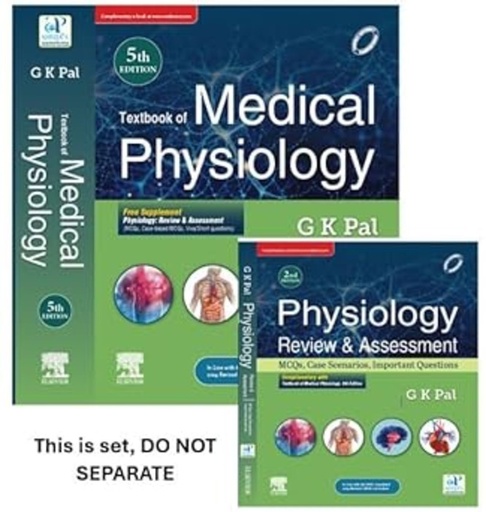 [B9788131273951] Textbook of Medical Physiology, 5/e & Physiology: Review & Assessment (MCQs, Clinical Case Studies, Viva/Short Questions), 2/e - SET